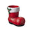 Ceramic Santa Boot with White Fur Trim x H18.5cm