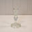 Clear Glass Vintage Style Candle Stick Holder x H15.7cm