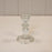 Clear Glass Ribbed Candle Stick Holder - H11cm