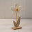 Cream Felt Flower on Wooden Base - H22cm