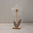 Cream Felt Flower on Wooden Base  - H31cm