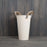 Cream Metal Flower Bucket - H 25cm