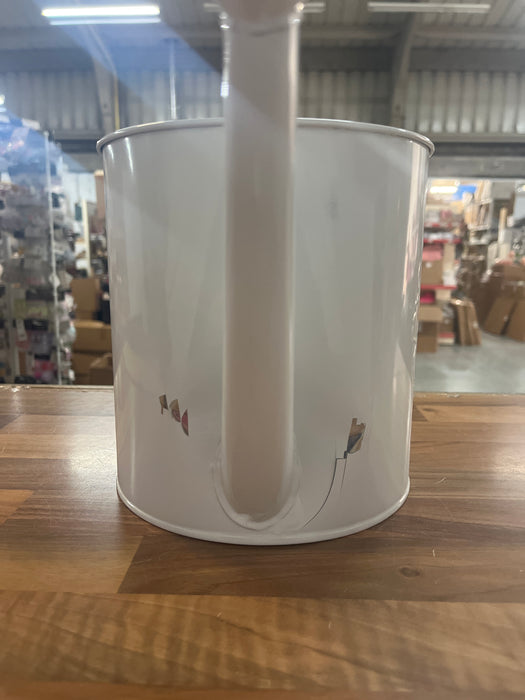 DAMAGED SEE PICTURES Embossed Metal Watering Can - White - 14cm