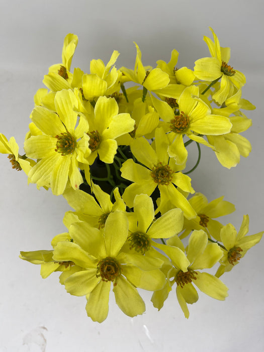 HANDMADE replacement pot with yellow cosmos bush