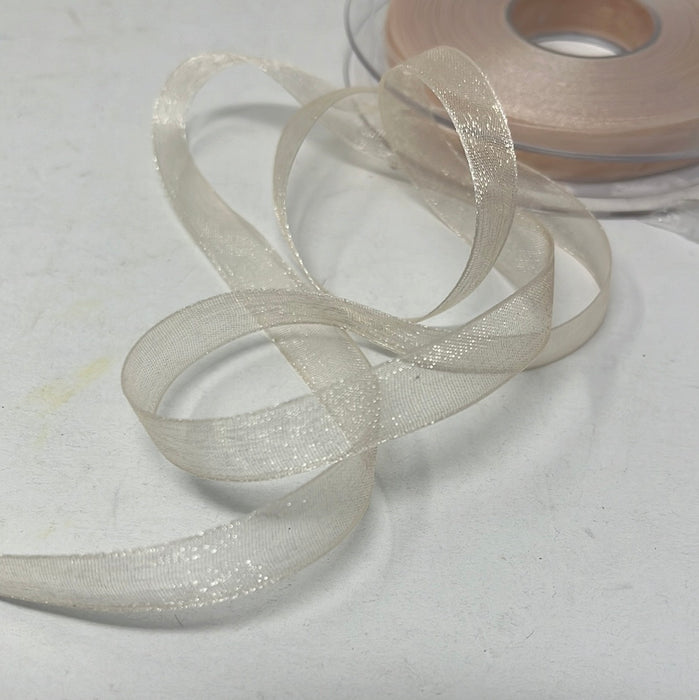 10mm x25m Organza Ribbon - Gold
