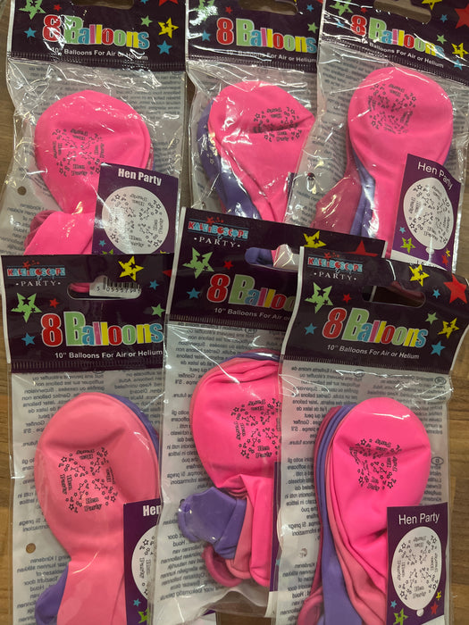 Joblot of 48 hen party latex balloons
