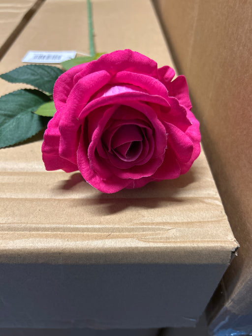 Single Stem Velvet Touch Rose - Cerise