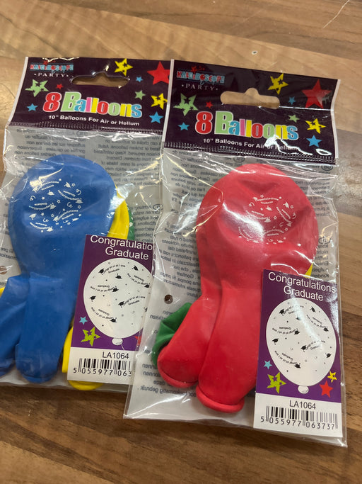 Joblot 16 latex balloons - congratulations graduate