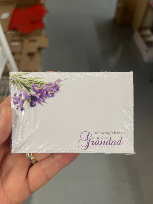 50 x In Loving Memory - Grandad - purple iris image