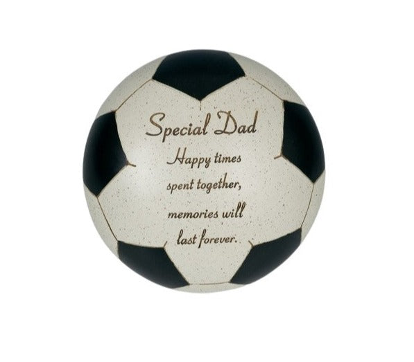 Black & White Football Memorial Plaque - Dad