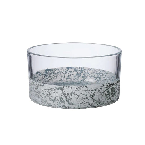 Dappled Votive - Grey Dappled Bowl -  H:8cm x D15cm