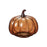Decorative Translucent Orange Glass Pumpkin x 16cm
