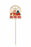 Single Wooden Christmas HO HO HO Stick