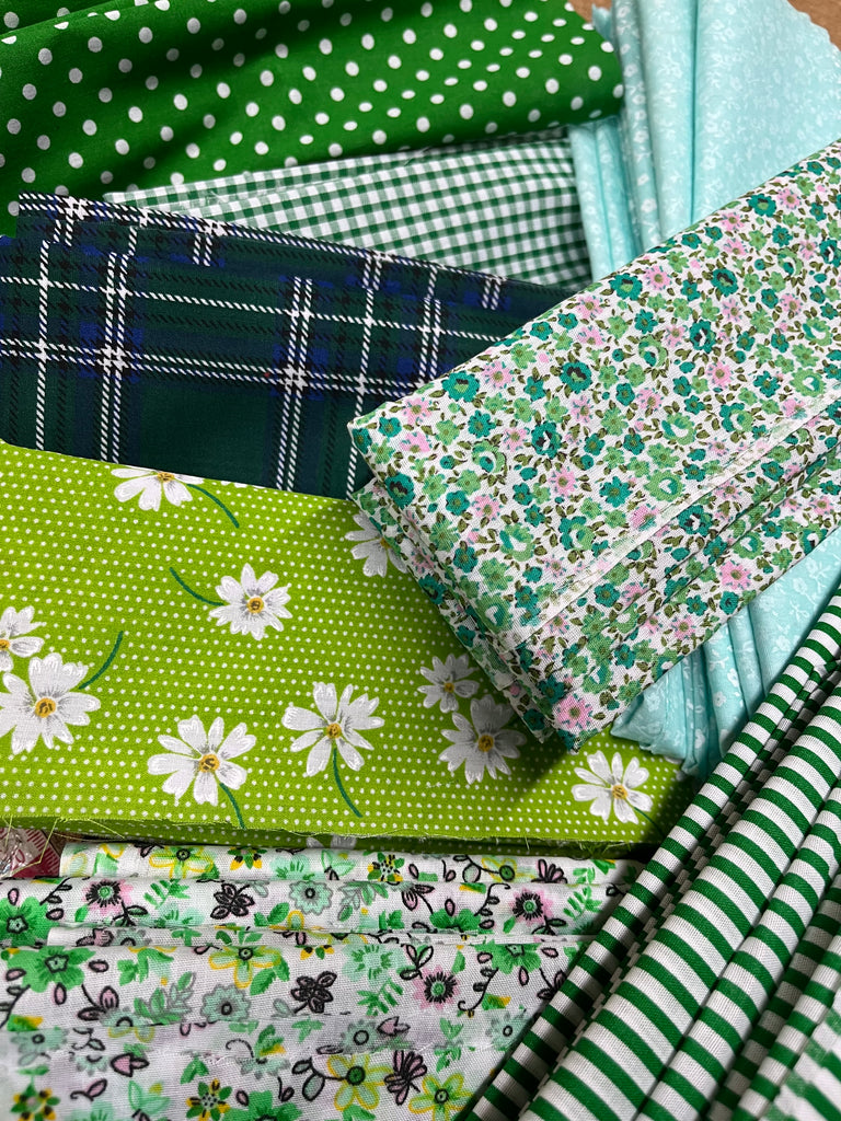 FAT QUARTER “Green” Polycotton Fabric selected randomlyno design