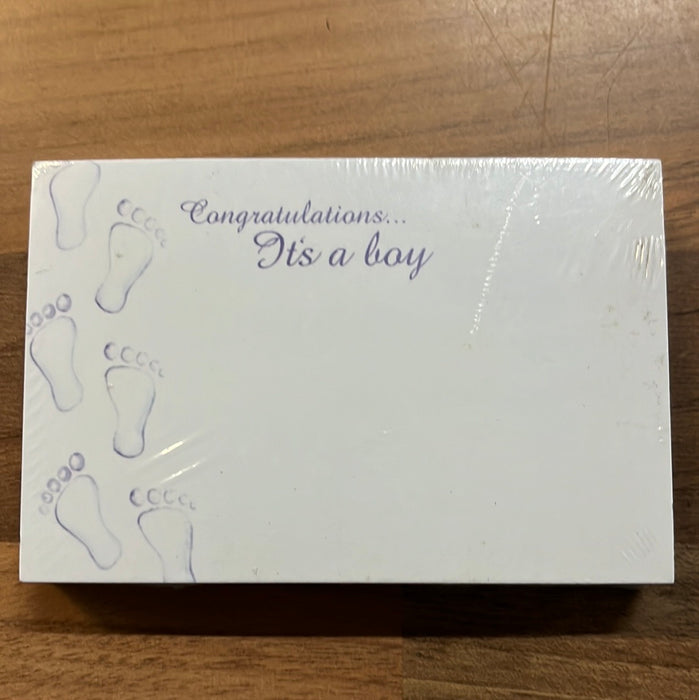 Pack of 50 Its a Boy Florist Cards - Baby Feet