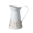 Embossed Forest Tinware - White Jug - H25cm