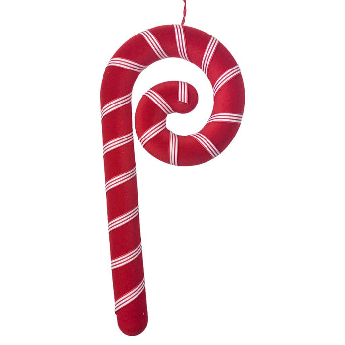 Extra Large Curly Candy Cane - Red & White - 40 x 19cm