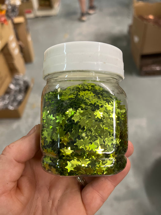 GREEN Glitter Craft - Stars 80g
