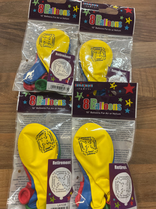 Joblot 32 latex retirement balloons