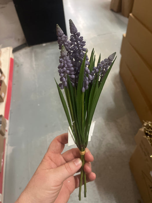 4 Stem Muscari Flower Bundle x 28cm - Lilac