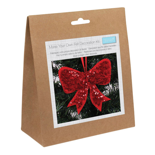 Felt Decoration Kit - Christmas Sequin Bow