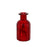 Flora Ribbed Glass Bottle - 10cm - Red