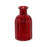 Flora Ribbed Glass Bottle - 13.7cm - Red