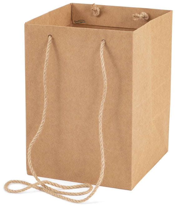 Flower Bag With Rope Handle x 10 - Kraft
