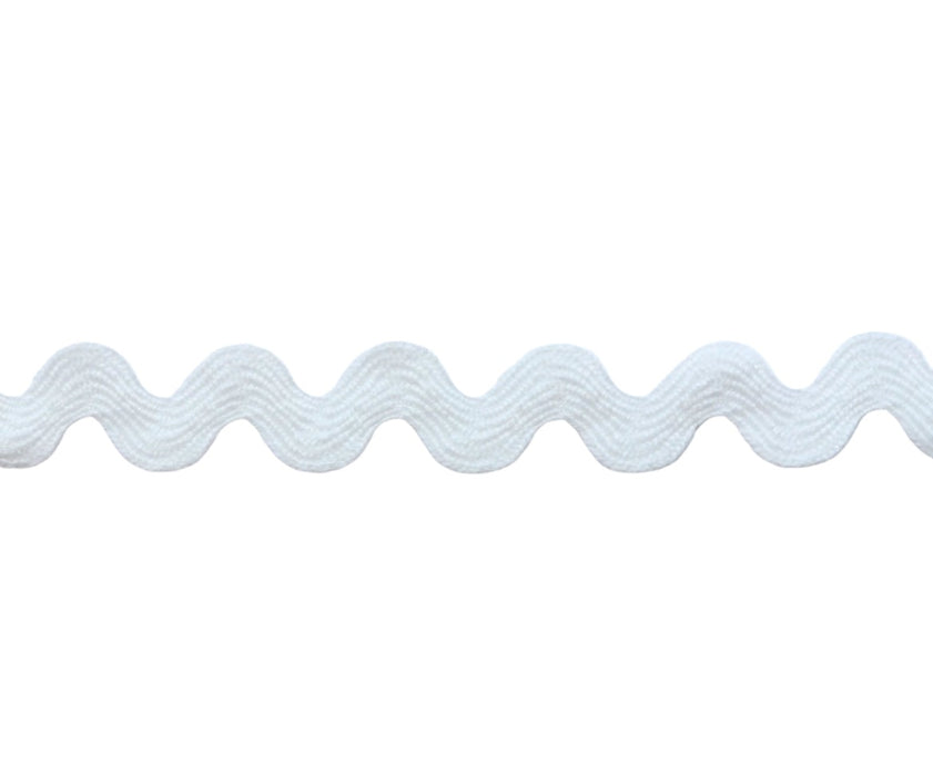 Ric Rac Ribbon Reel - 6mm x 20m - White