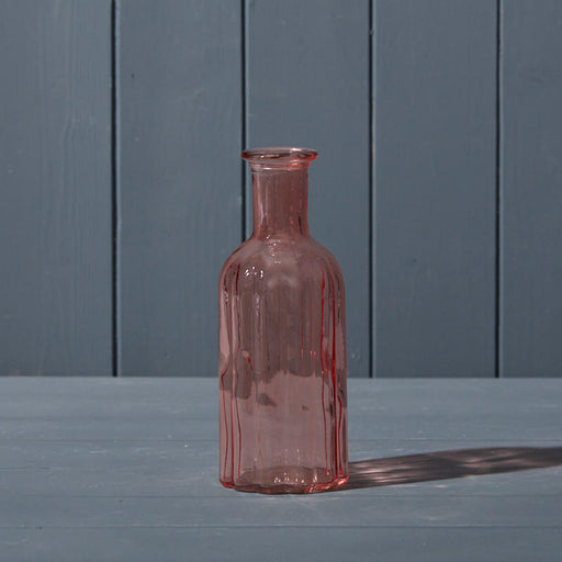 Glass Bottle Vase H19 x Ø8cm - Rose