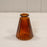 Burnt Amber Ribbed Glass Bottle Vase x H9.9cm