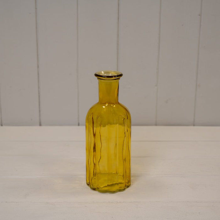 Yellow Glass Bottle - H19cm