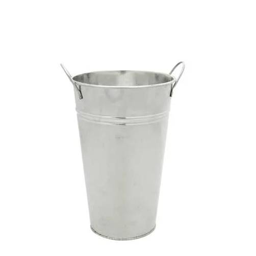 Galvanised Metal Vase - H25 x  Dia16cm