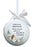 Glass Bauble With Robin And Bow Tie Ribbon Hanger - Brother