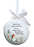 Glass Bauble With Robin And Bow Tie Ribbon Hanger - Daughter