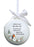 Glass Bauble With Robin And Bow Tie Ribbon Hanger - Husband