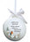 Glass Bauble With Robin And Bow Tie Ribbon Hanger - Sister