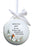 Glass Bauble With Robin And Bow Tie Ribbon Hanger - Son