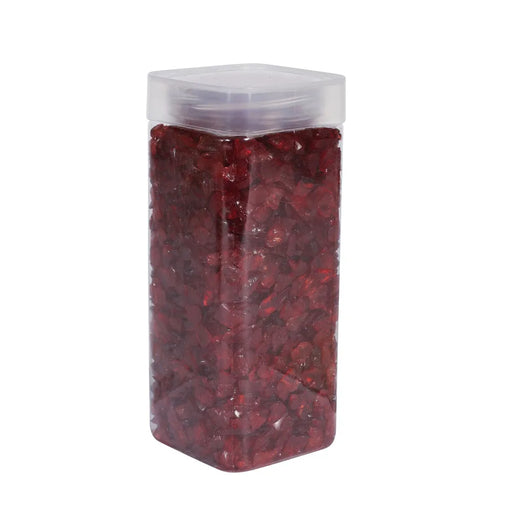 Glass Pebbles 5-8mm - Red - Square Jar -750g