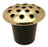 Gold Top Plastic Grave Memorial Pot - H10cm 