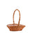 Golden Wicker Punt Basket with Handle x 26cm - Lined