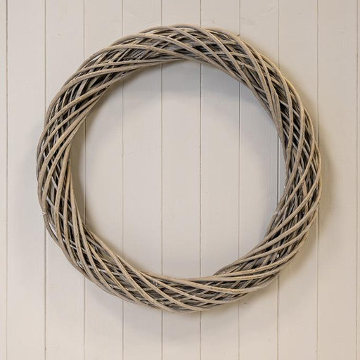Grey Round Thick Willow Wreath x 60cm