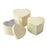 HEART SHAPE Symphony Lined Hat Boxes - Set of 3 - Cream