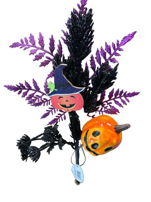 Halloween Pick - Purple, Black and Orange x 35cm long