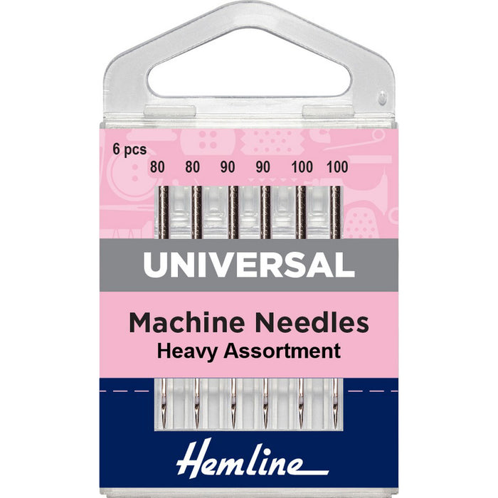 Hemline Assorted Universal Sewing Machine Needles: Heavy