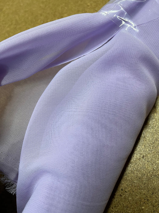1m 100% Polyester Chiffon Fabric - Lilac , Width: 60"/150cm