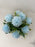 HANDMADE replacement pot with 9 blue chrysanthemum flowers