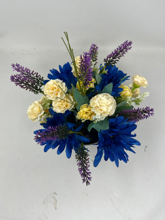 HANDMADE replacement pot with  gerberas, lavender, mini carnation