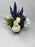 HANDMADE replacement pot with muscari, daisy and rose