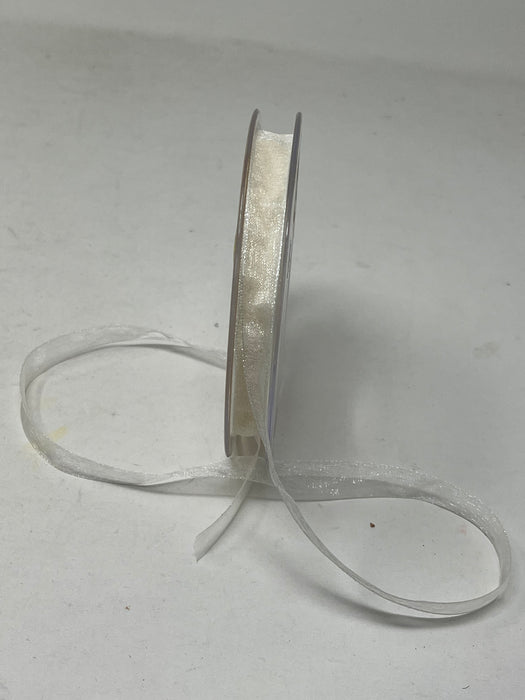 10mm x25m Organza Ribbon - Cream